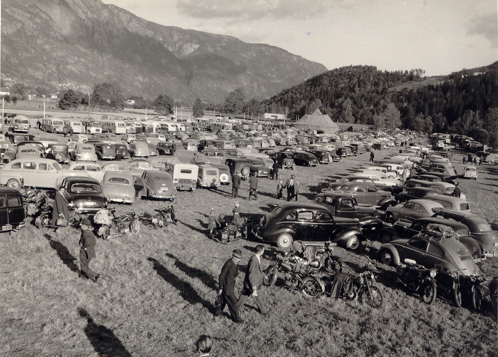 Parkering på Dyrsku'n i 1956