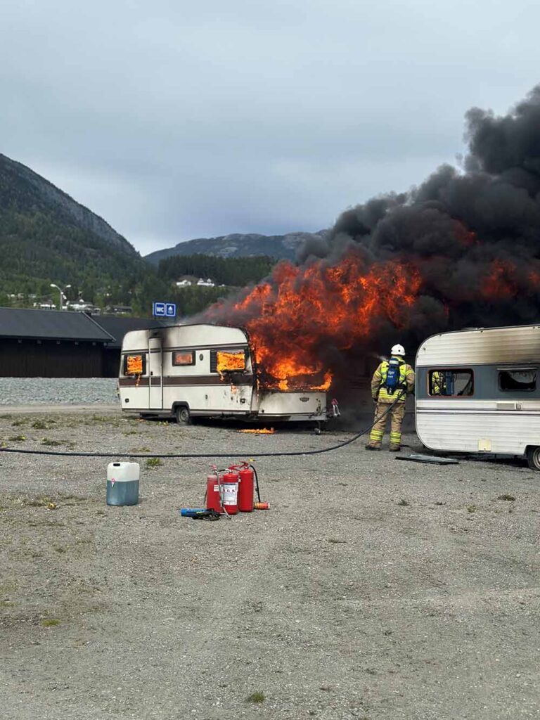 Brannøvelse på Dyrskuplassen