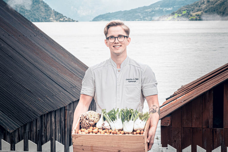 Bilde av kokk Christoffer Fallet